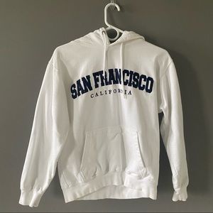 Ocean Beach San Fransisco Classic Appliqué Hoodie Sweatshirt